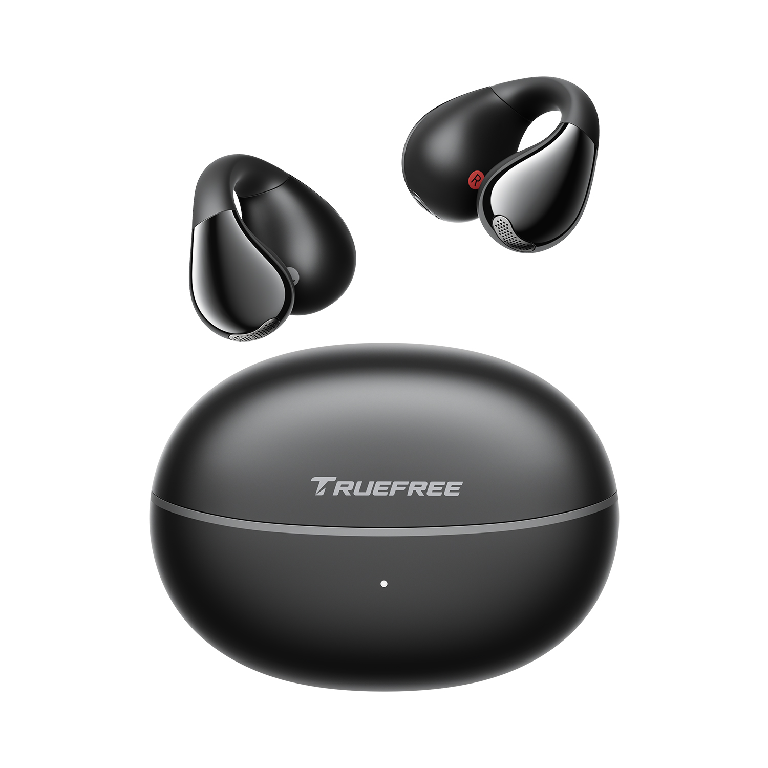 Truefree B1 Clip-On Wireless Earbuds, Bluetooth 5.4, Spatial Sound, 10.8mm Driver, 25H Playtime, Clear Calls, Multipoint, App Customizable