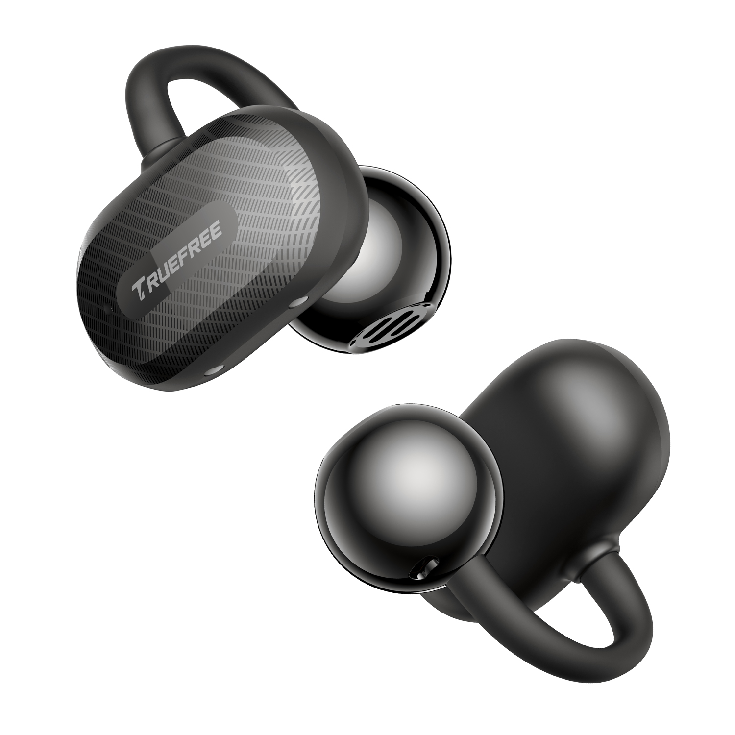 Truefree C10 Clip-On Wireless Earbuds, Bluetooth 5.4, 12mm Driver, Spatial Sound, 28H Playtime, IPX5, AI-ENC Calls, Dual Connection, App Customizable